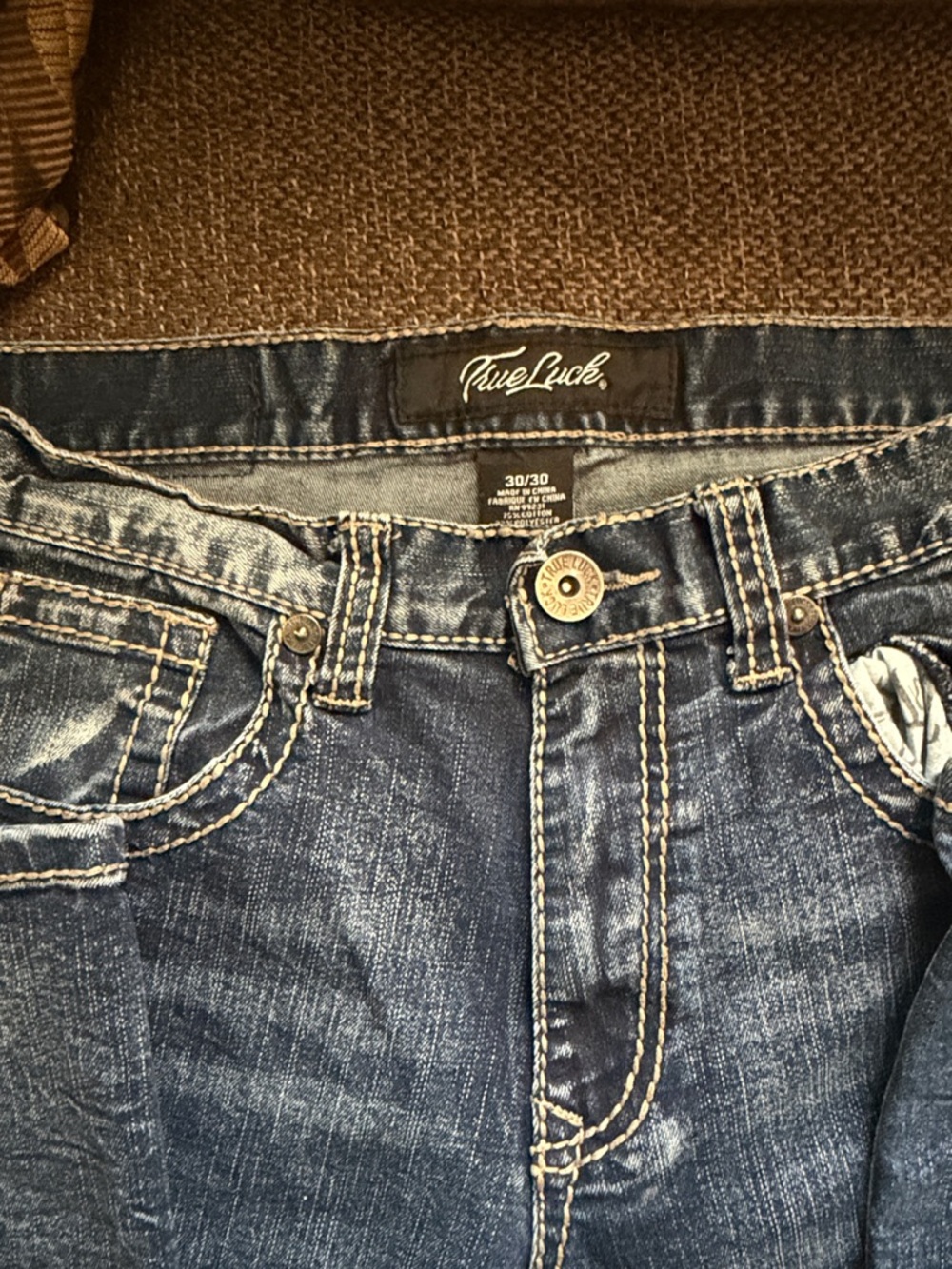 True Luck Dark Wash Jeans - Blue